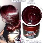 Máscara de Hidratação Matizadora 500 gr.Vinho Marsala marca Thermica Hair Cosmetic