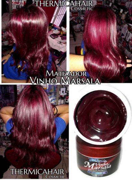 Máscara de Hidratação Matizadora 500 gr.MARSALA marca THERMICA HAIR COSMETIC
